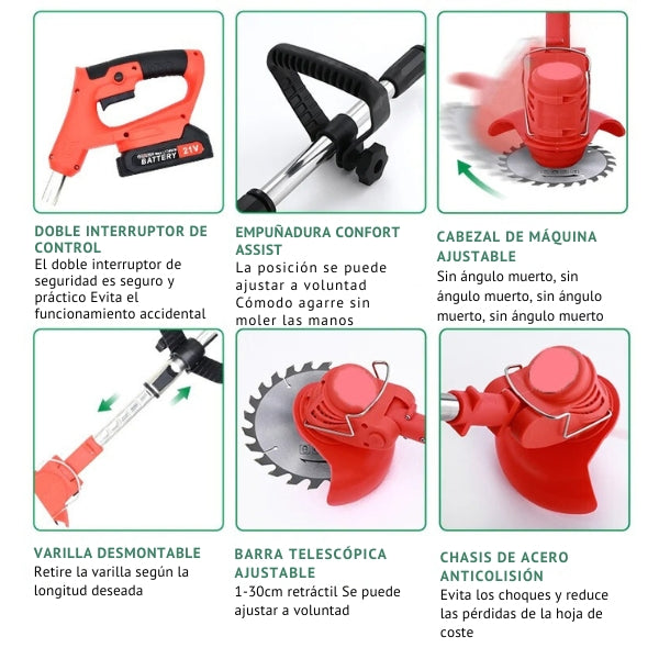 TurboBlade™ - Cortadora de Cesped Inalambrica Original [+2 BATERÍAS DE 48V a REGALO y Envio Gratis]