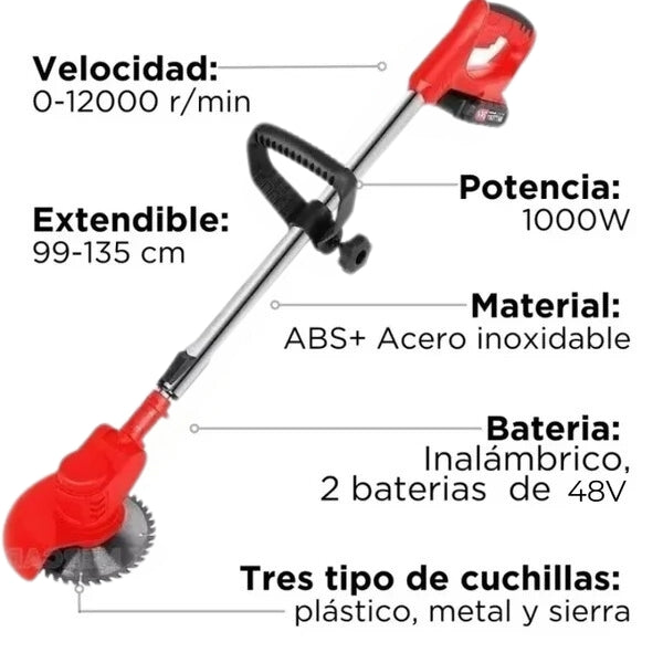 TurboBlade™ - Cortadora de Cesped Inalambrica Original [+2 BATERÍAS DE 48V a REGALO y Envio Gratis]