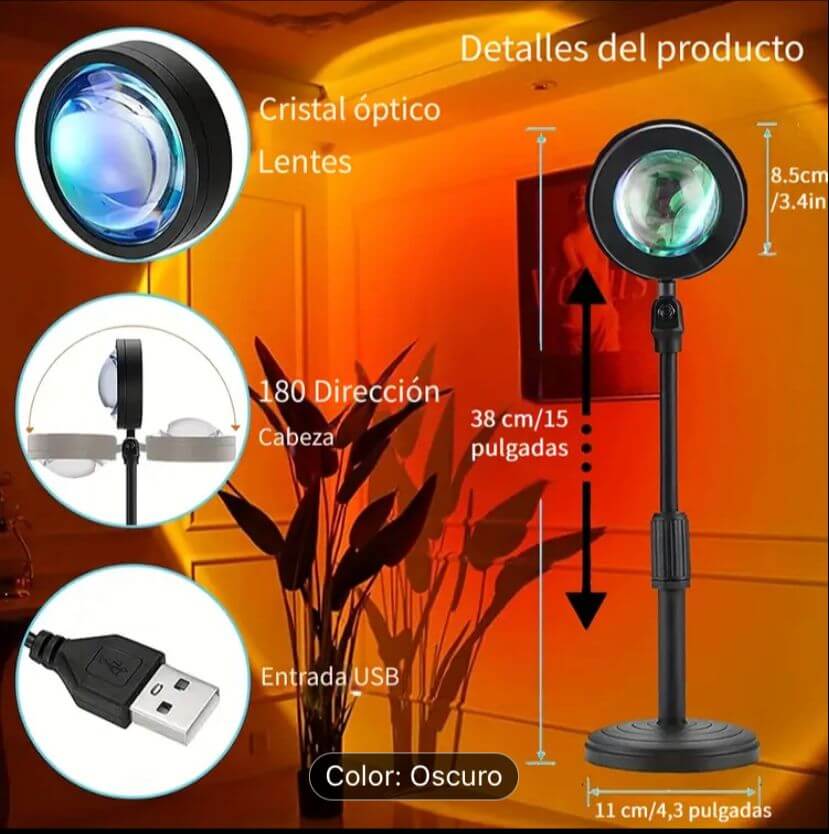 Lampara de Atardecer Sunset Lamp™ Original + ENVIO GRATIS