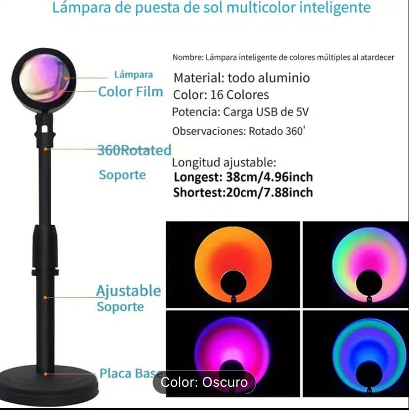 Lampara de Atardecer Sunset Lamp™ Original + ENVIO GRATIS